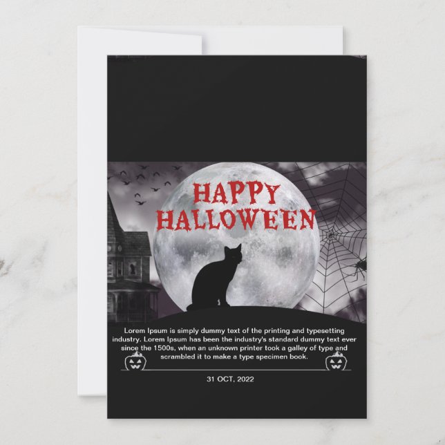 happy holloween  invitation (Front)