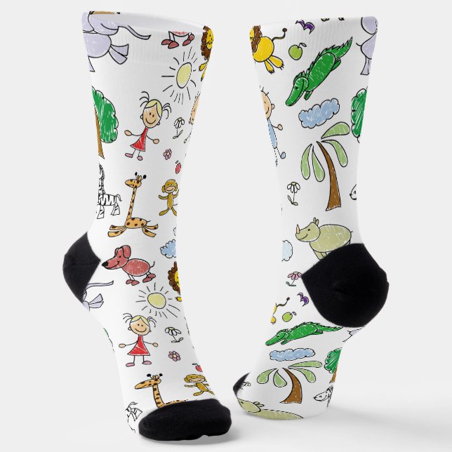 Happy Hollowing Cute Socks (Angled)