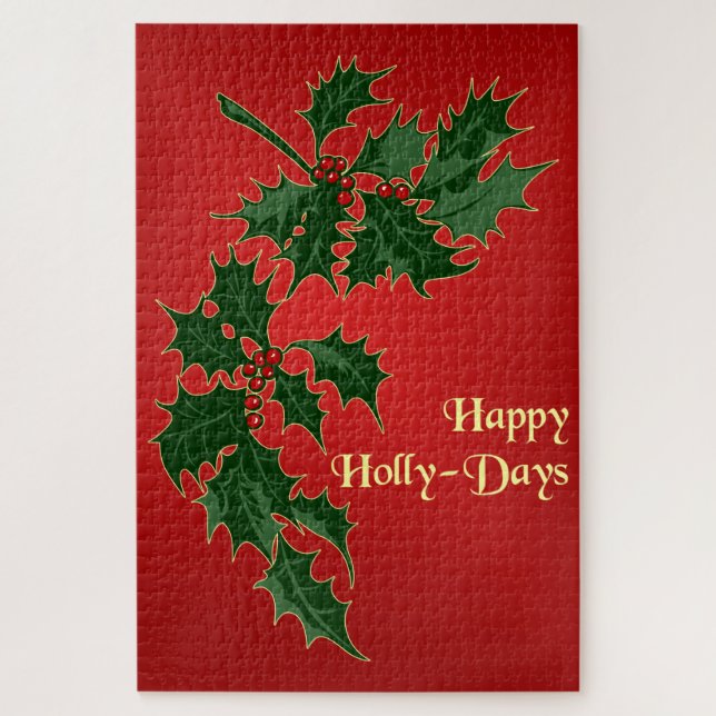 Happy Holly-Days Christmas Puzzle (Vertical)