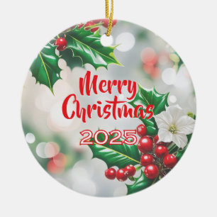 Happy Holly Dayz Christmas Ornament with Photo