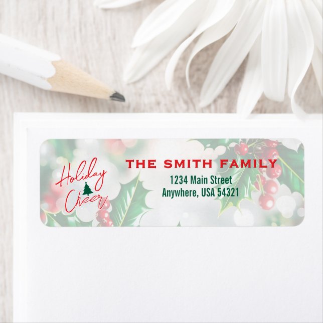 Happy Holly Dayz Custom Address Labels (Insitu)