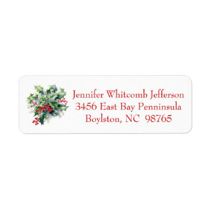 Happy Holly! Return Address