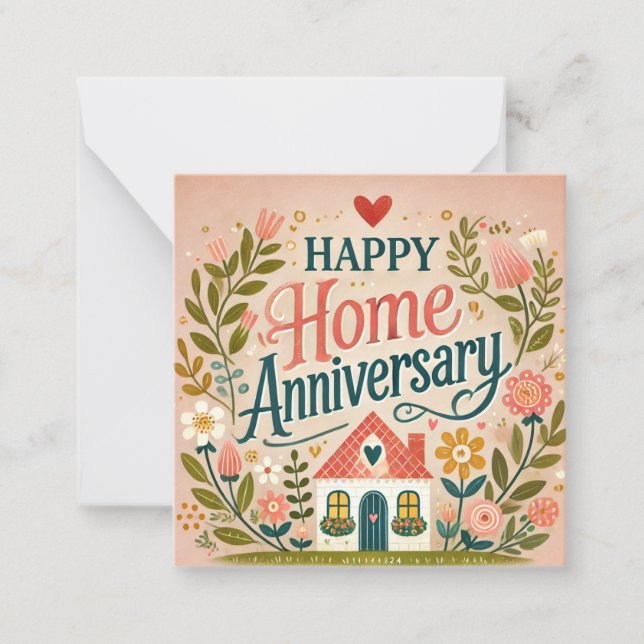 Happy Home Anniversary Card (Front)