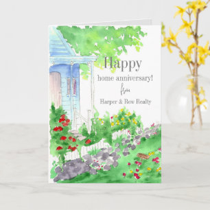 Happy Home Anniversary Cobblestone Cottage Custom Card