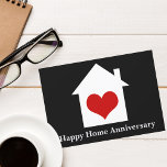 Happy Home Anniversary Real Estate House Heart Card<br><div class="desc">Chic happy home anniversary follow up cards for a realtor to send out to past clients. Loan offices and mortgage companies can also use these cards as a modern marketing tool to remind previous customers that may be ready to refinance or look for a new house. Customise the text for...</div>