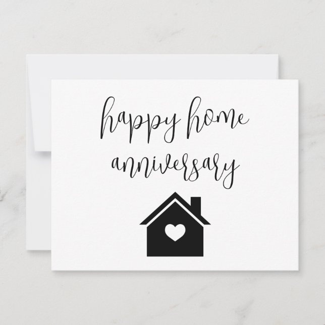 Happy Home Anniversary Realty  Card (Front)