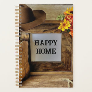 Happy Home Cowgirl Cowboy Style With Cowboy Boots Planner