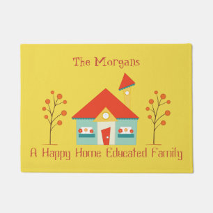 Happy Home Educated Family Welcome Doormat