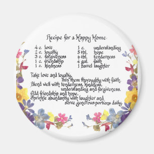 Happy Home Recipe Magnet