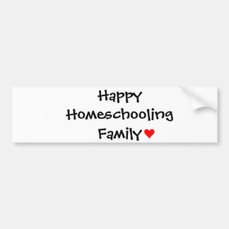Happy Homeschooling Family Bumper Sticker