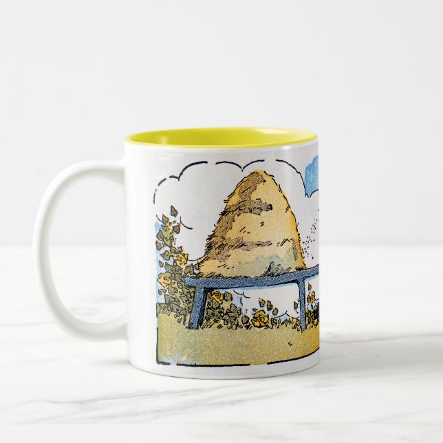Happy Honey Bee Hive Vintage Art Mug (Left)