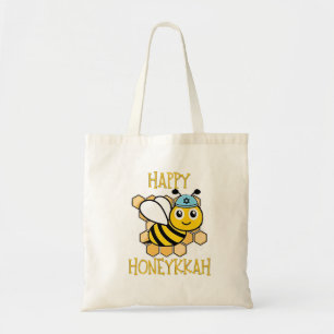 Happy Honeykkah Honey Bee Hanukkah Jewish Tote Bag