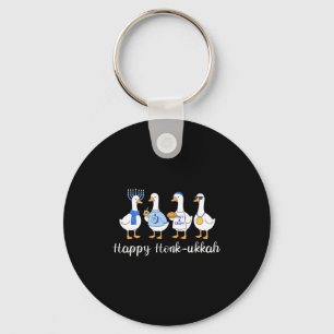 Happy Honkukkah Hanukkah Funny Chanukah Jewish Fes Key Ring