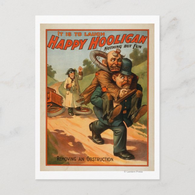 Happy Hooligan "It is to Laugh" Theatre Poster Postcard (Front)