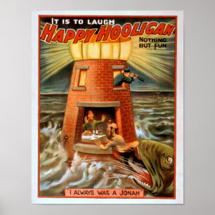 Happy Hooligan Lighthouse and Jonah Play Poster