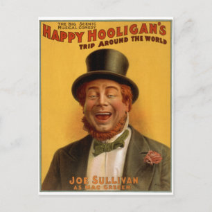 Happy Hooligan's Trip Around the World Postcard