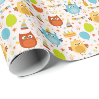 Happy Hoot Birthday Wrapping Paper