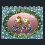 Happy hooters Owls funny seasons customisable 2014 Calendar<br><div class="desc">Owl calendar - an owl each month!  For owl lowers.  Family calendar.  12 1 owls artist`s original drawings customisable</div>