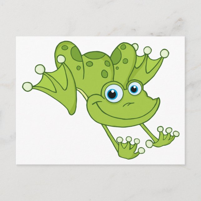 Happy Hopping Frog Postcard (Front)