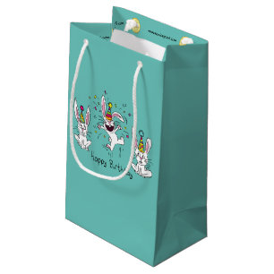 Happy Hoppy Birthday Bunny Rabbits Gift Bag Small