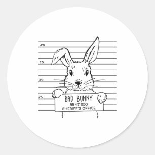 Happy Hoppy Easter Cute Funny Bunny T Shirt Classic Round Sticker