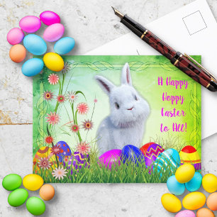 Happy Hoppy Easter Greeting Postcard