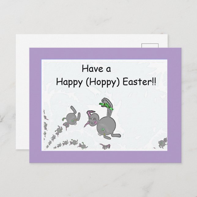 Happy (Hoppy) Easter Postcard (Front/Back)