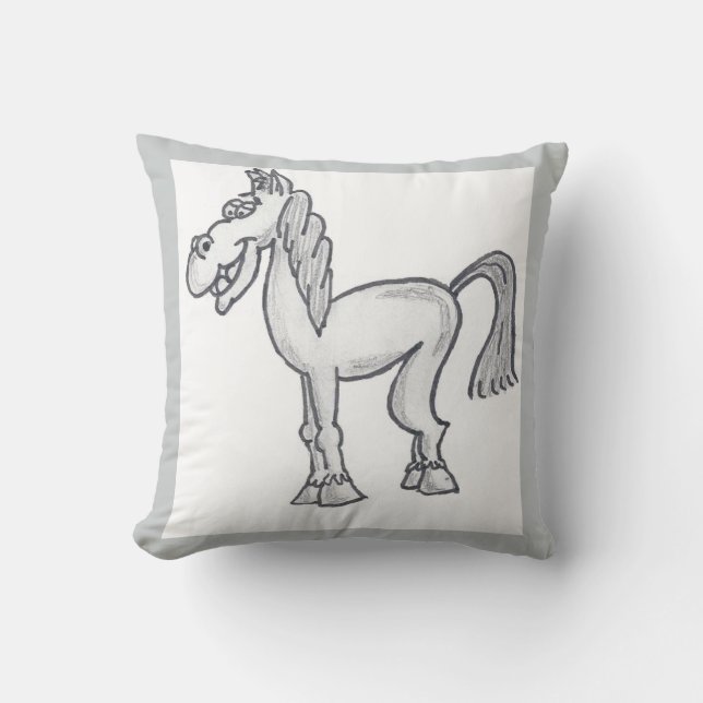 Happy Horse Pillow (Front)