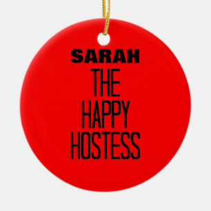 Happy Hostess Ceramic Tree Decoration