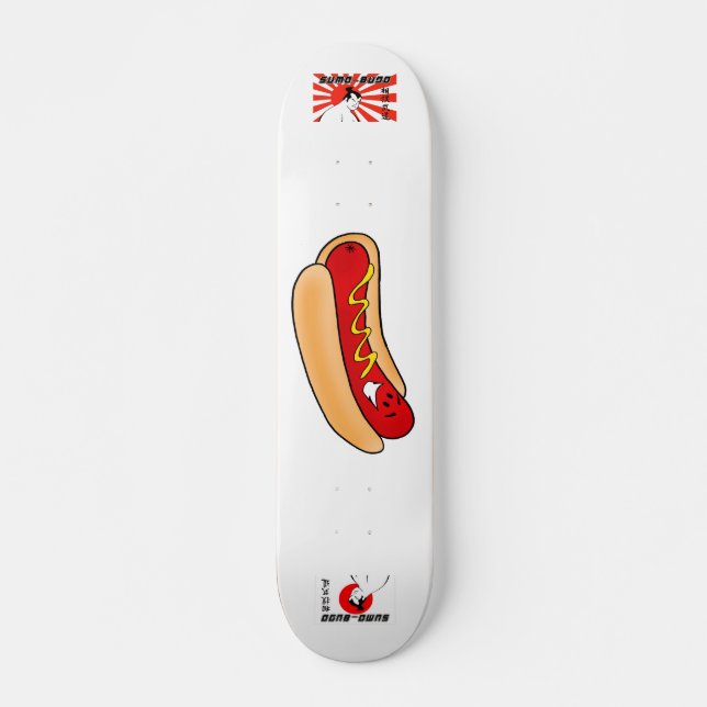 Happy Hot Dog Cute Happy Skateboard (Front)