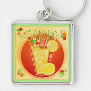 Happy Hour 3-D Keychain