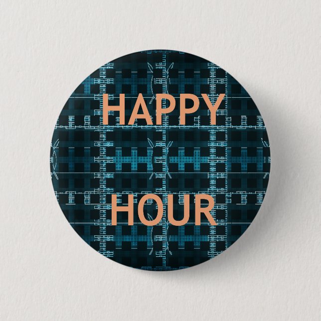 Happy Hour 6 Cm Round Badge (Front)