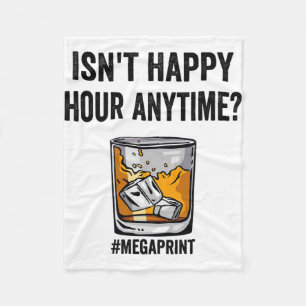 Happy Hour Anytime Mega Print Fleece Blanket