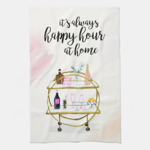 Happy Hour at Home I Tea Towel