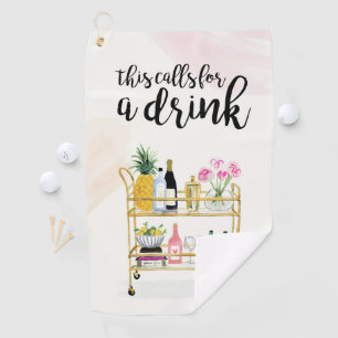 Happy Hour at Home II Golf Towel