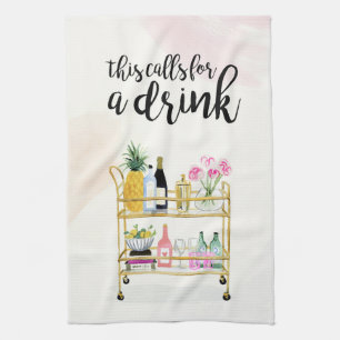 Happy Hour at Home II Tea Towel