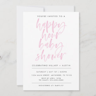 HAPPY HOUR BABY SHOWER- PINK INVITATION