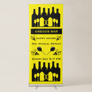 Happy Hour Bar And Pub Retractable Banner