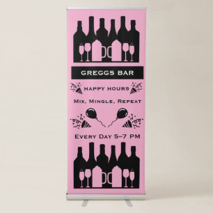 Happy Hour Bar And Pub Retractable Banner