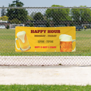Happy Hour Bar Custom Banner