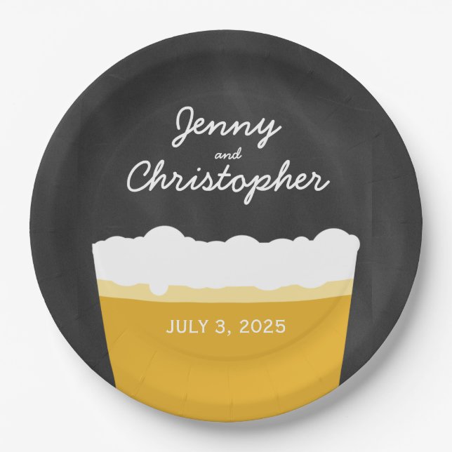 Happy Hour Brewery Craft Beer Party Plates (Front)