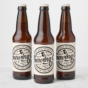 Happy Hour Brewing Co.  Beer Bottle Label