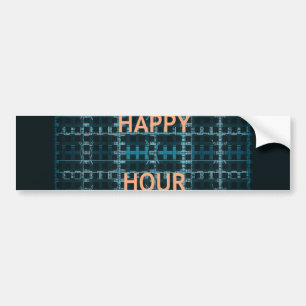 Happy hour Bumper Sticker Template Car