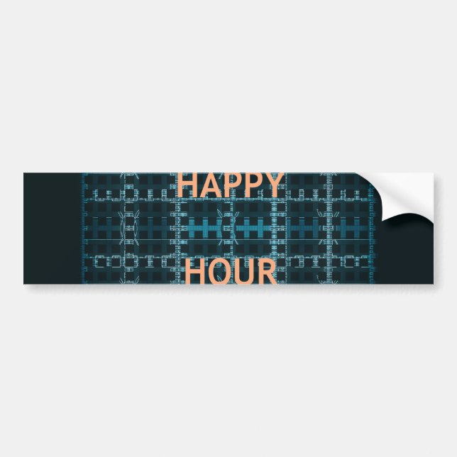 Happy hour Bumper Sticker Template Car (Front)