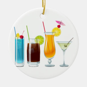 Happy Hour Ceramic Tree Decoration