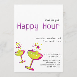 Happy Hour Cocktails Party Invite