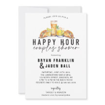 Happy Hour Couples Shower Wedding Shower Invite