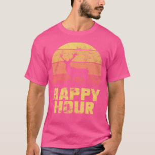 Happy Hour Deer Sunset Hunting T-Shirt