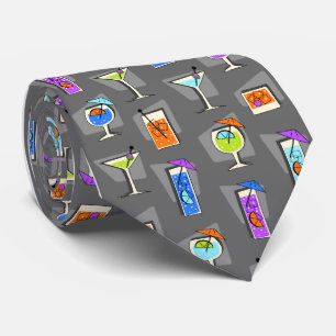 Happy Hour Fifties Cocktail Grey Tie