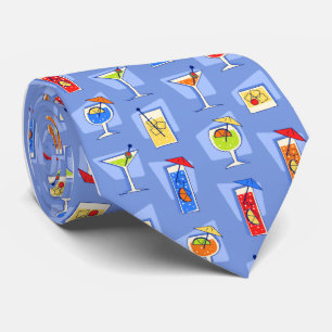 Happy Hour Fifties Cocktail Sky Blue Tie